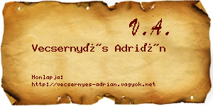 Vecsernyés Adrián névjegykártya
